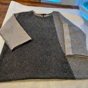 Colorblock mohair /wool sweater
